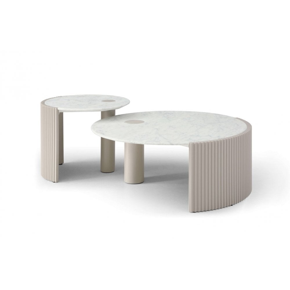 Salida Beige Side Table by Tommy Franks