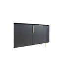 Lantine Black Oak & Brass Buffet by Tommy Franks