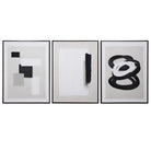 Set of 3 Minimalist Abstract Framed Art by Kensington