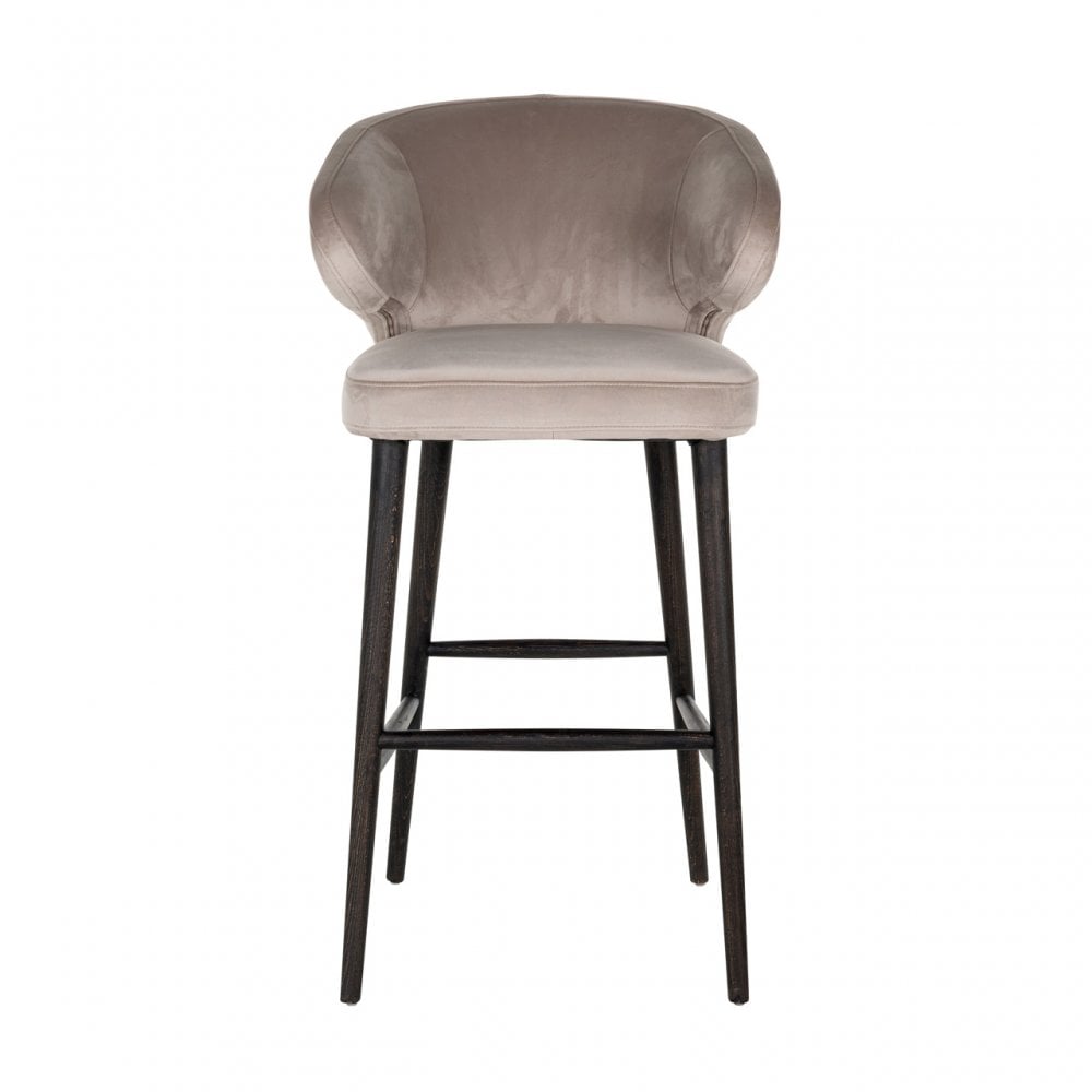 Indigo Khaki Velvet Bar Stool by Richmond Interiors