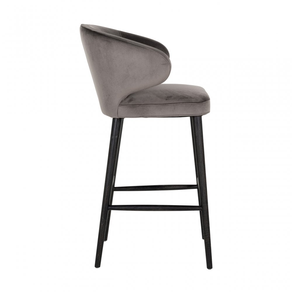 Indigo Stone Velvet Bar Stool by Richmond Interiors