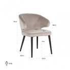 Indigo Khaki Velvet Chair by Richmond Interiors