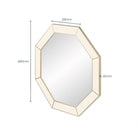 Hampton Ivory Octagon Mirror by D.I. Designs