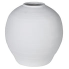 Hand Finished White Ball Ceramic Vase - Small by Kensington