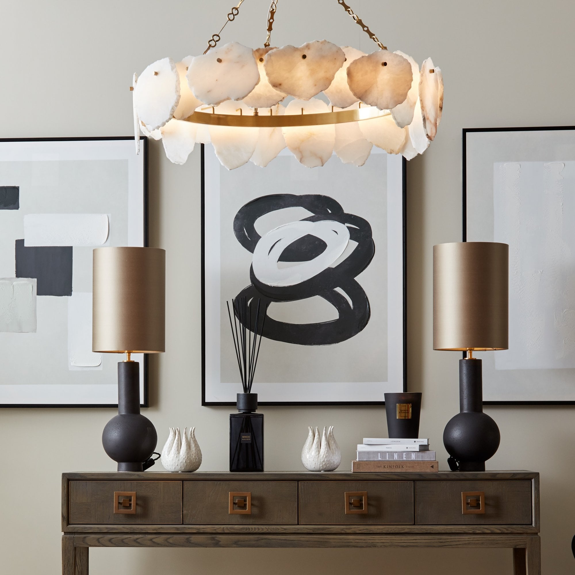 Set of 3 Minimalist Abstract Framed Art by Kensington