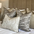 Ezra Truffle & Celine Fawn Piping Cushion by Luxe Casa