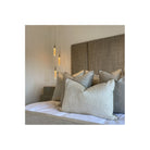 Grace Sand & Celine Fawn Piping Cushion by Luxe Casa