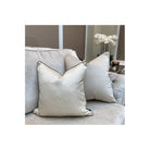 Grace Sand & Celine Fawn Piping Cushion by Luxe Casa