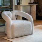 La Cantera Oval Beige Travertine Console Table by Richmond Interiors