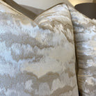 Strato Gold & Celine Fawn Satin Piping Cushion by Luxe Casa