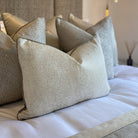 Grace Sand & Celine Fawn Piping Cushion by Luxe Casa