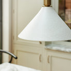 Bertie Satin Brass & Ceramic Pendant Light by Heathfield & Co