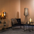 Alfio Marble & Black Side Tables by Light & Living