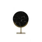 Guoya Black Agate & Antique Bronze Ring On Stand by Light & Living