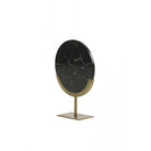 Guoya Black Agate & Antique Bronze Ring On Stand by Light & Living