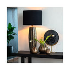 Guoya Black Agate & Antique Bronze Ring On Stand by Light & Living