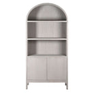 Arch Top Display Cabinet Oak Wood 2 Shelves & 2 Doors by Kensington