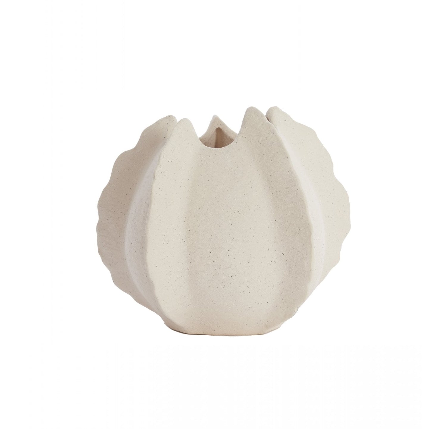 Kelapa Cream Ceramic Vase Small by Light & Living