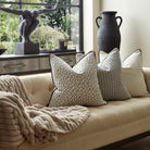 Wildcat Storm & Black Piping Cushion by Decorum Interiors
