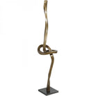 Charlie Textured Brass Aluminium Abstract Sculpture by Libra Interiors