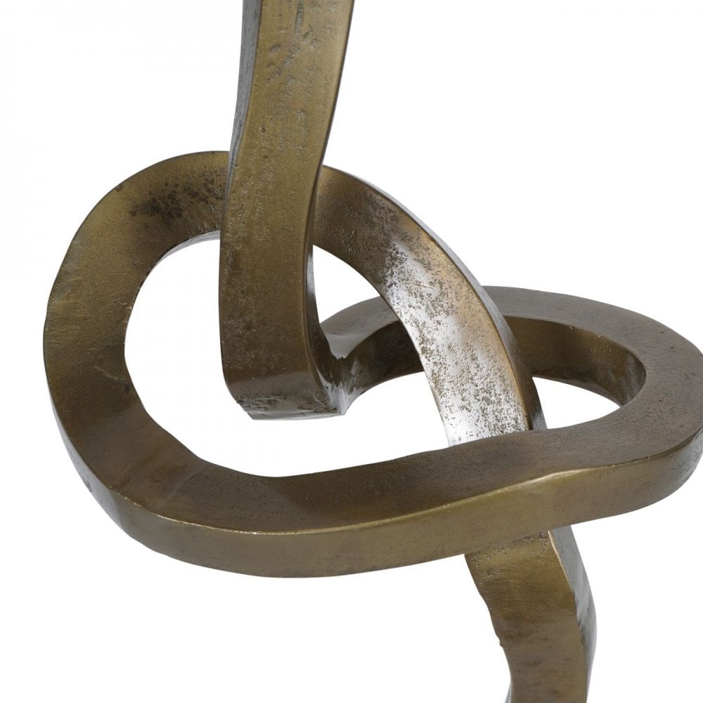 Charlie Textured Brass Aluminium Abstract Sculpture by Libra Interiors