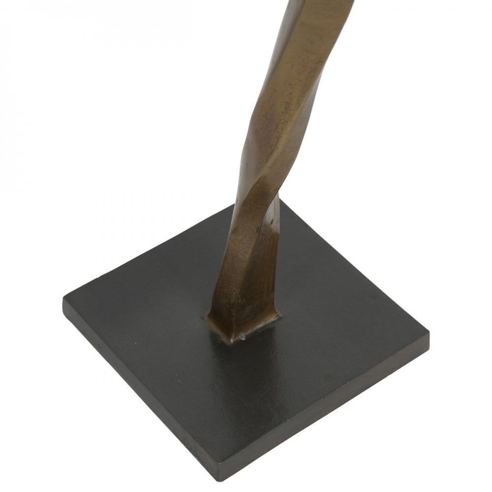 Charlie Textured Brass Aluminium Abstract Sculpture by Libra Interiors