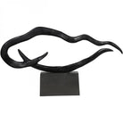 Isla Large Textured Black Aluminium Abstract Sculpture by Libra Interiors