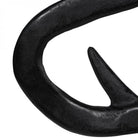 Isla Large Textured Black Aluminium Abstract Sculpture by Libra Interiors
