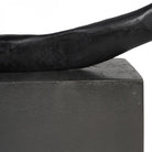 Isla Large Textured Black Aluminium Abstract Sculpture by Libra Interiors