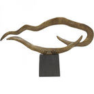 Isla Small Textured Brass Aluminium Abstract Sculpture by Libra Interiors