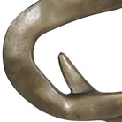 Isla Small Textured Brass Aluminium Abstract Sculpture by Libra Interiors