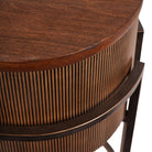 Hunter Corrugated Antique Gold Console Table by Libra Interiors