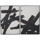 Hand Finished Impasto Brushstokes Framed Canvases Set of 2 by Libra Interiors