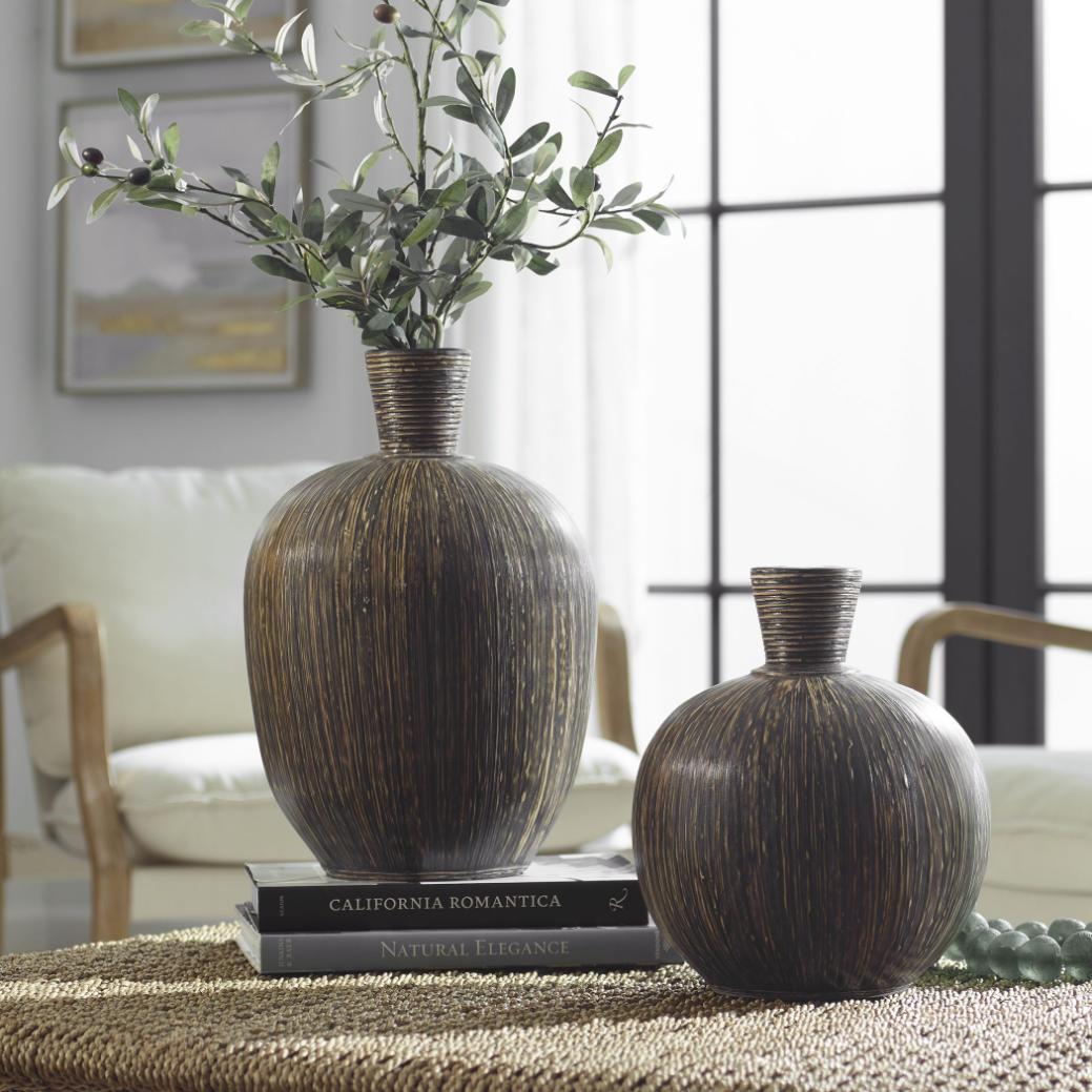 Islander Black Vases Set of 2 by Uttermost