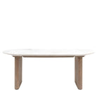 Marmo Mango Wood & Marble Dining Table by Abode