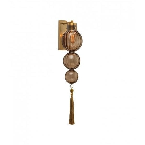 Medina Antique Brass Wall Light by Heathfield & Co