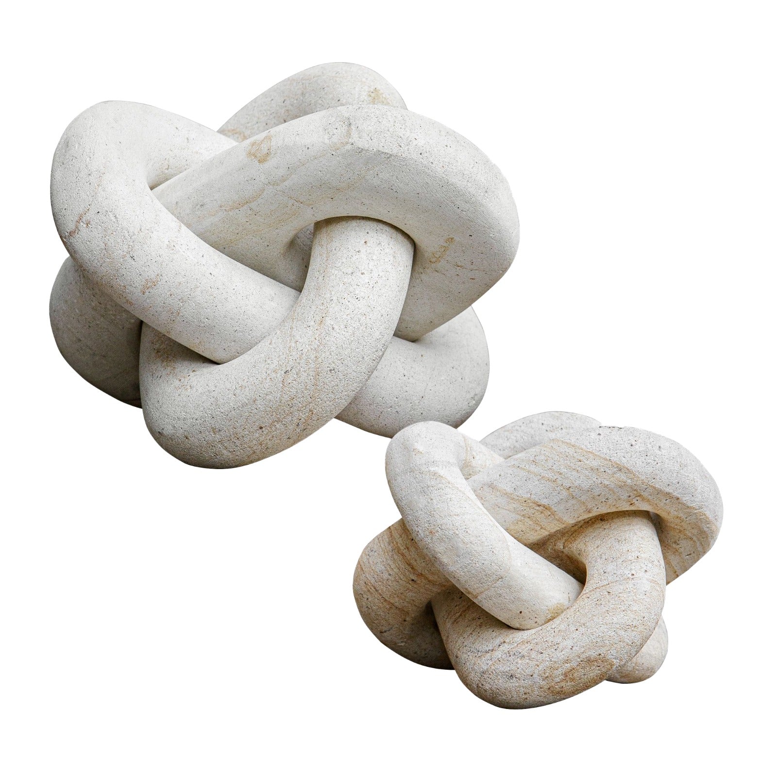 Limestone Link Indoor-Outdoor Sculptures - Set of 2 by Uttermost