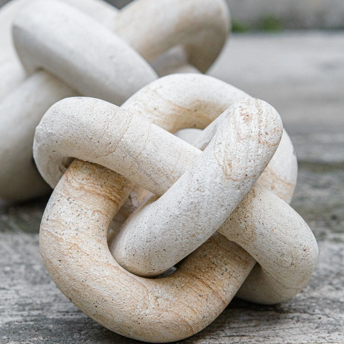 Limestone Link Indoor-Outdoor Sculptures - Set of 2 by Uttermost