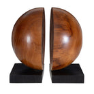 Teak and Noir Bookends Set of 2 by Uttermost