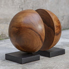 Teak and Noir Bookends Set of 2 by Uttermost