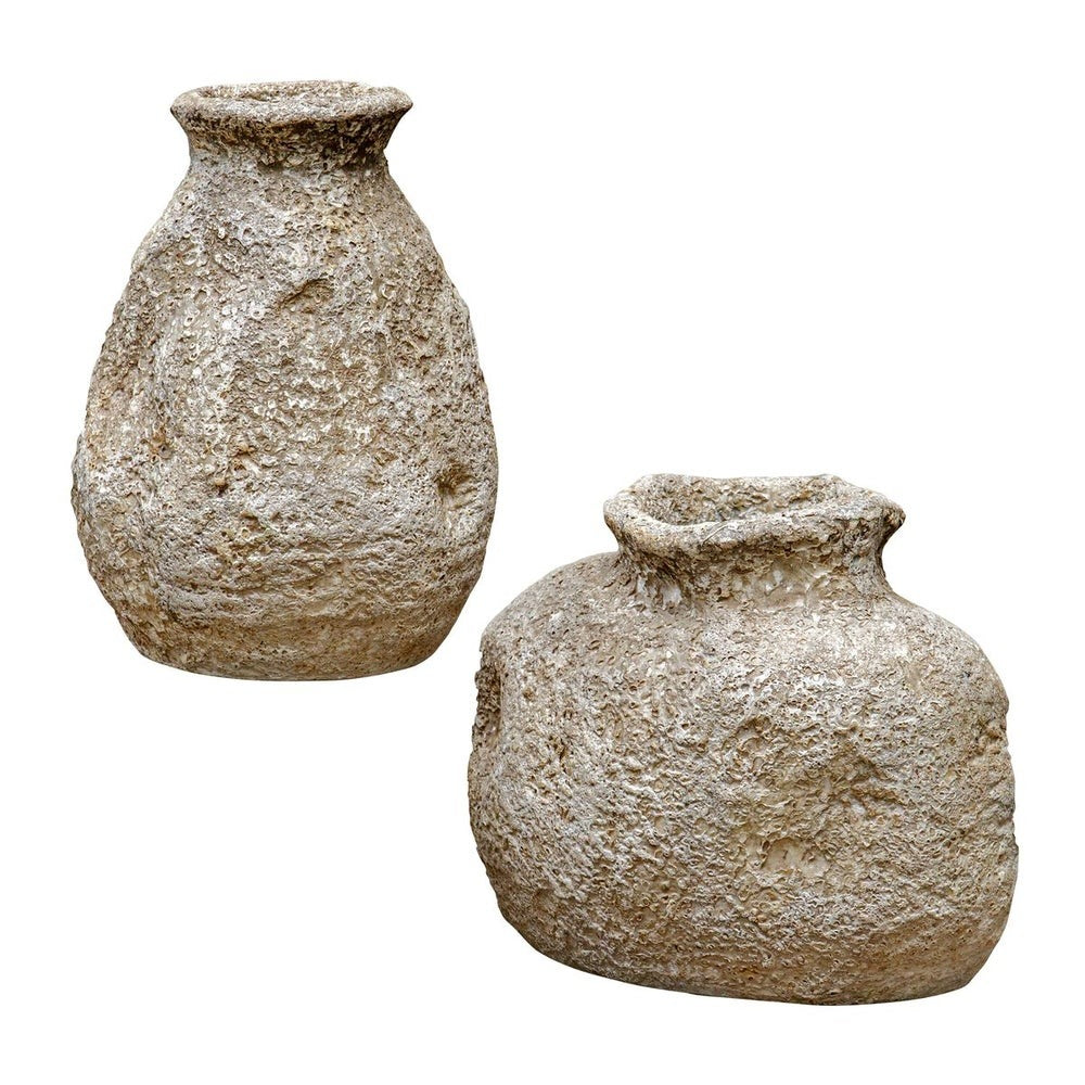 Anchient Echos Indoor-Outdoor Vases Set of 2 by Uttermost