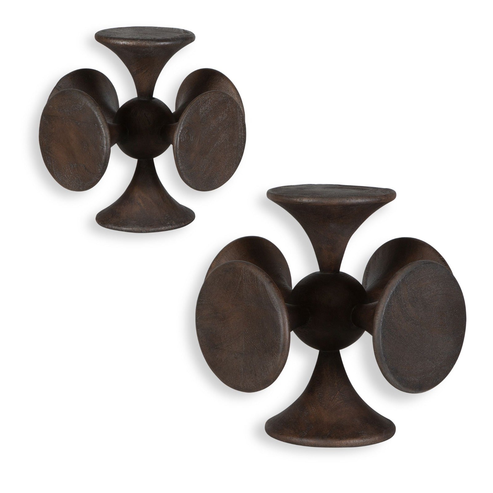 Balanced Harmony Dark Wooden Sculptures - Set of 2 by Uttermost