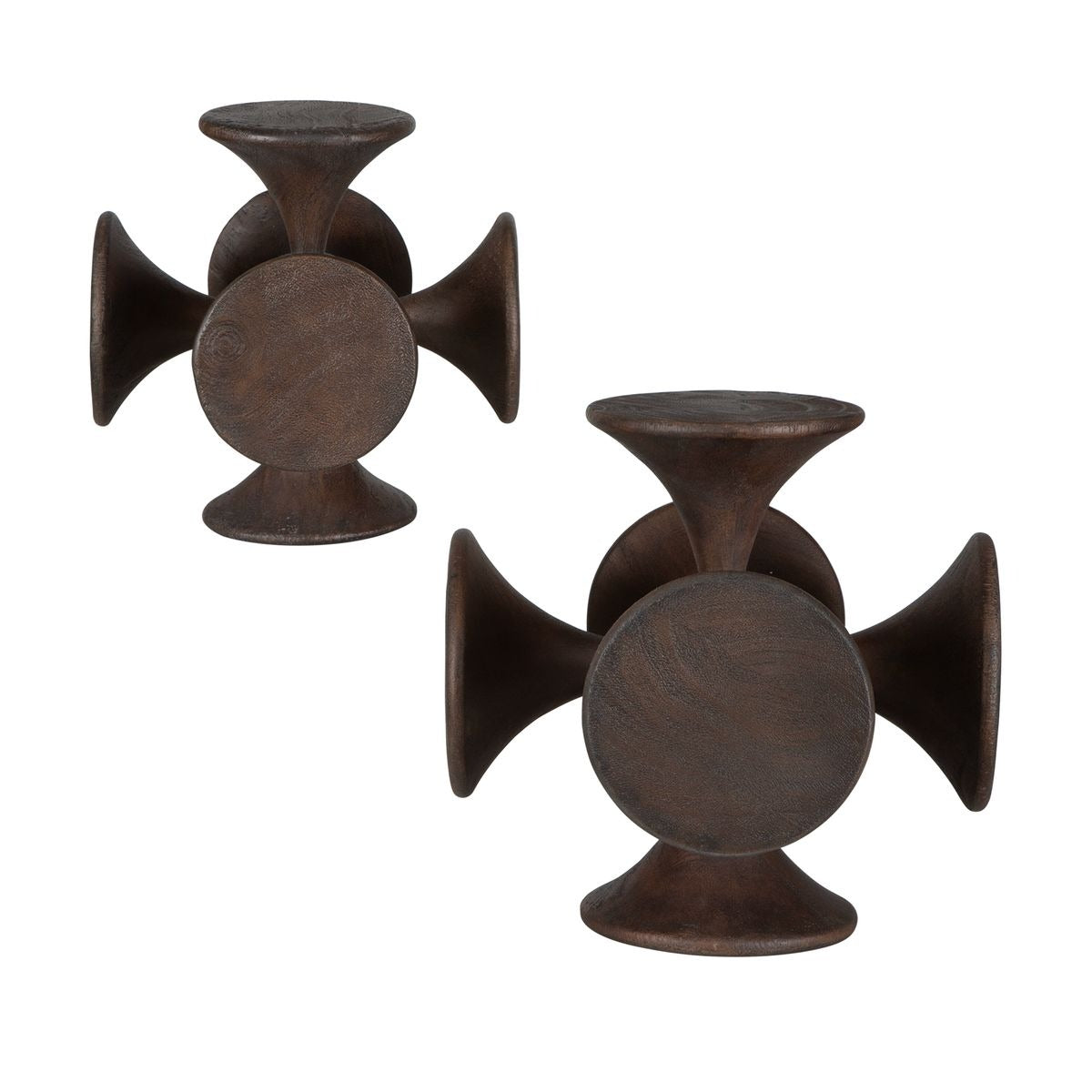 Balanced Harmony Dark Wooden Sculptures - Set of 2 by Uttermost