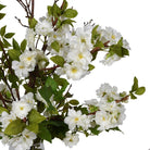 Billowing White Blossom Arrangement in Glass Vase by Kensington