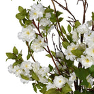 Billowing White Blossom Arrangement in Glass Vase by Kensington