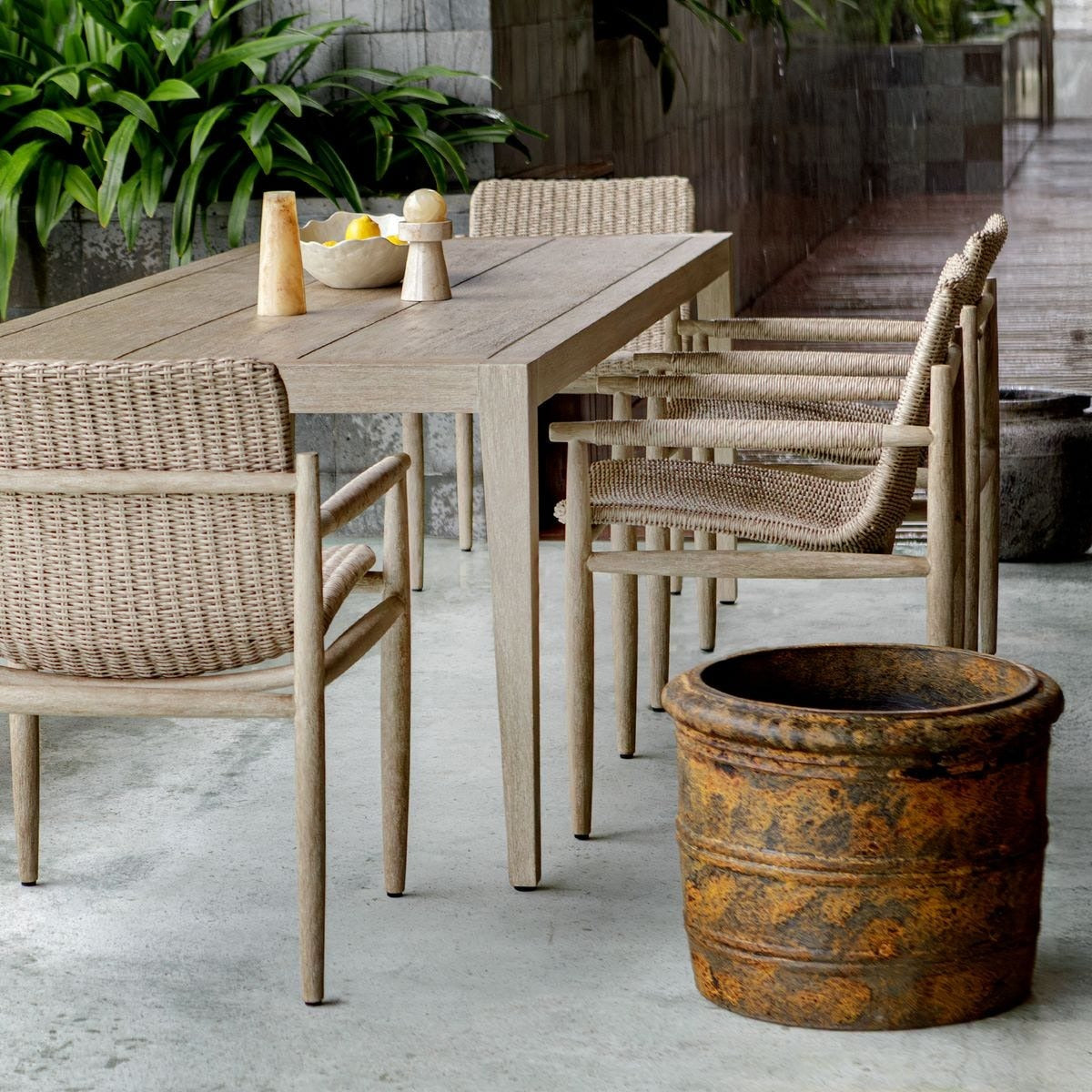 Weathered Relic Rustic Outdoor Planter by Uttermost