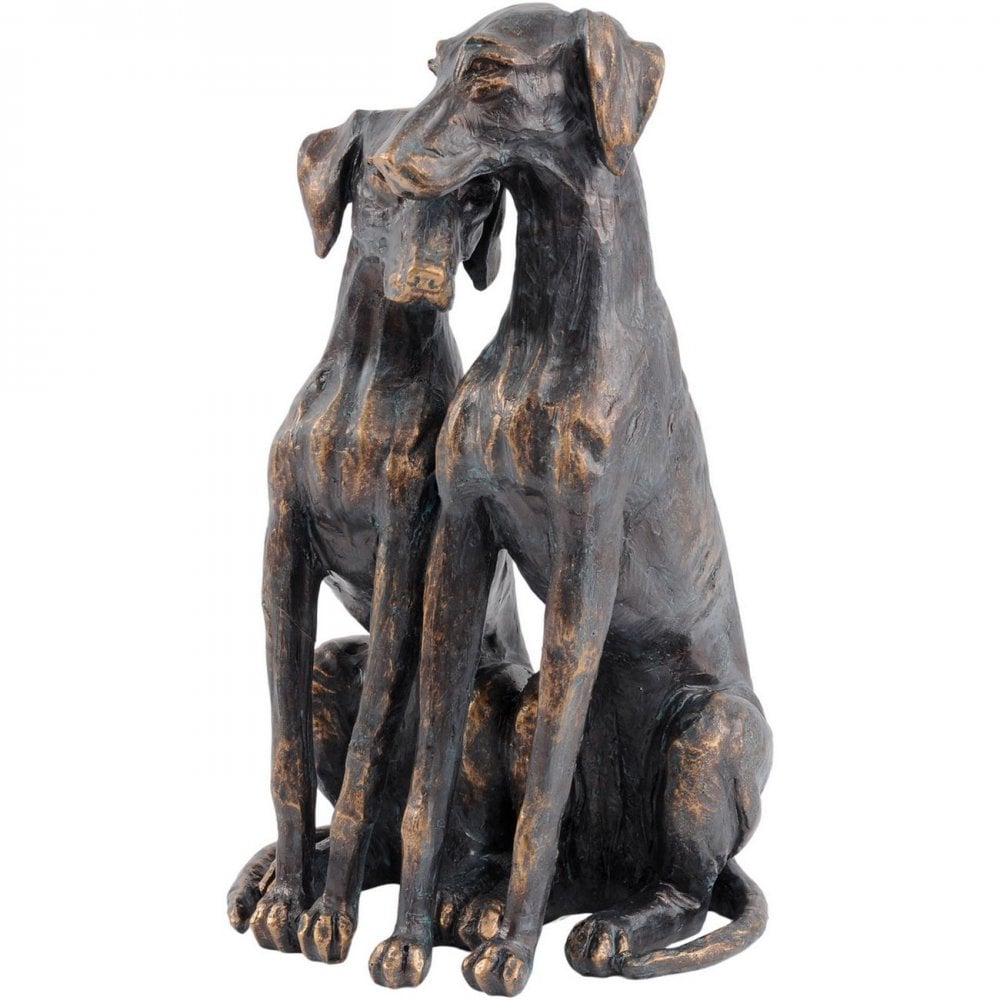 Antique Bronze Pup Sculpture by Libra Interiors