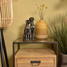 Antique Bronze Pup Sculpture by Libra Interiors