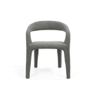 Escada Charcoal Bouclé Dining Chair by Tommy Franks