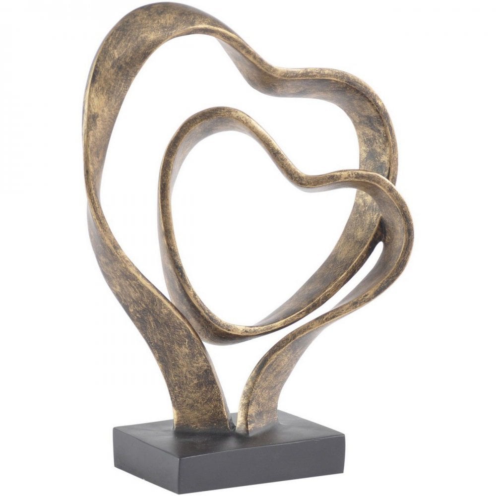 Double Heart Sculpture by Libra Interiors